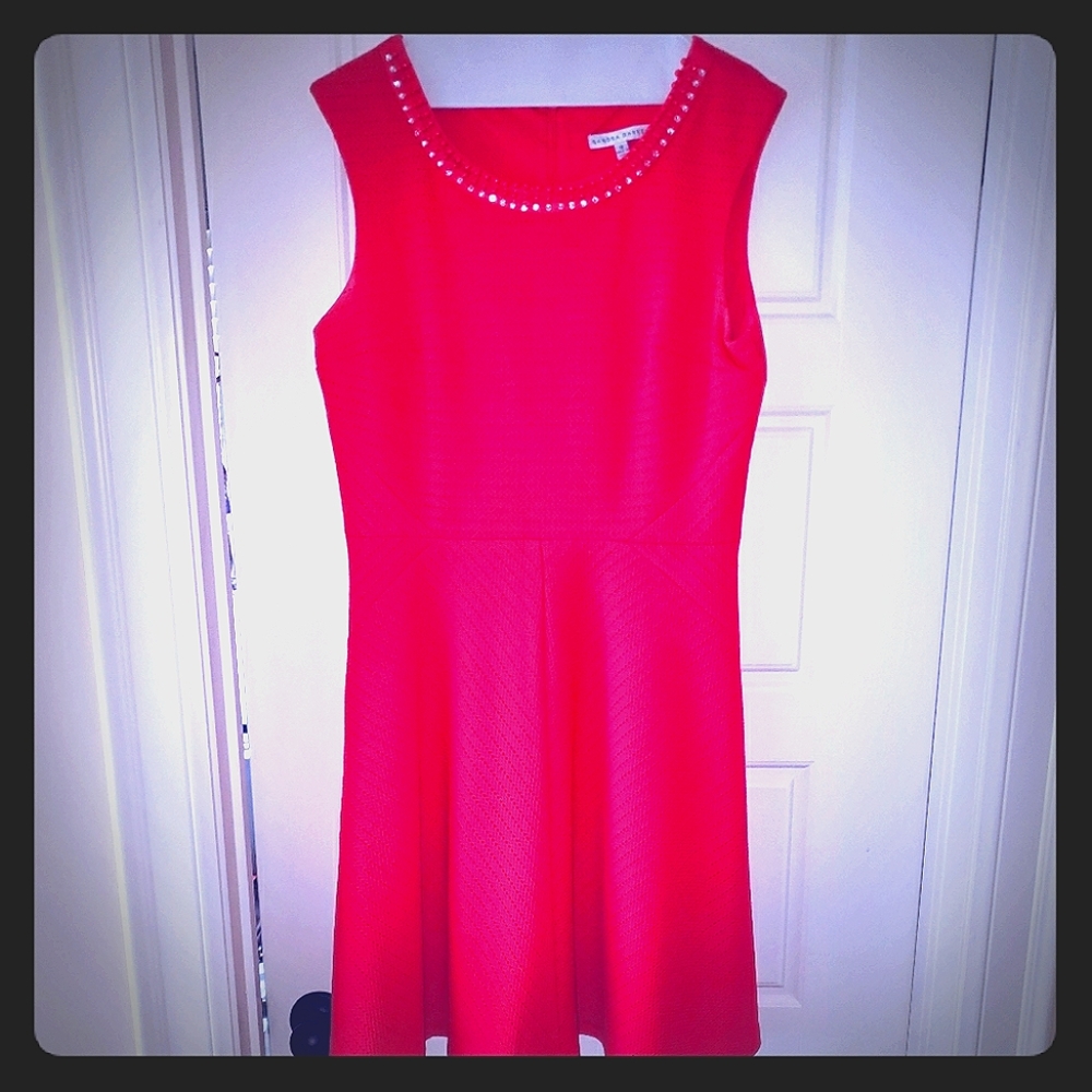 ❤Sandra Darren Beaded Collar Dress